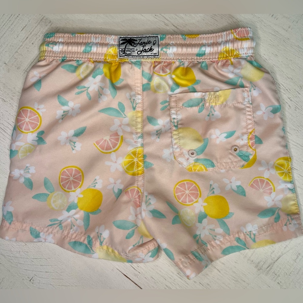Janie and Jack Citrus Floral Swim Trunk - Picture 3 of 6